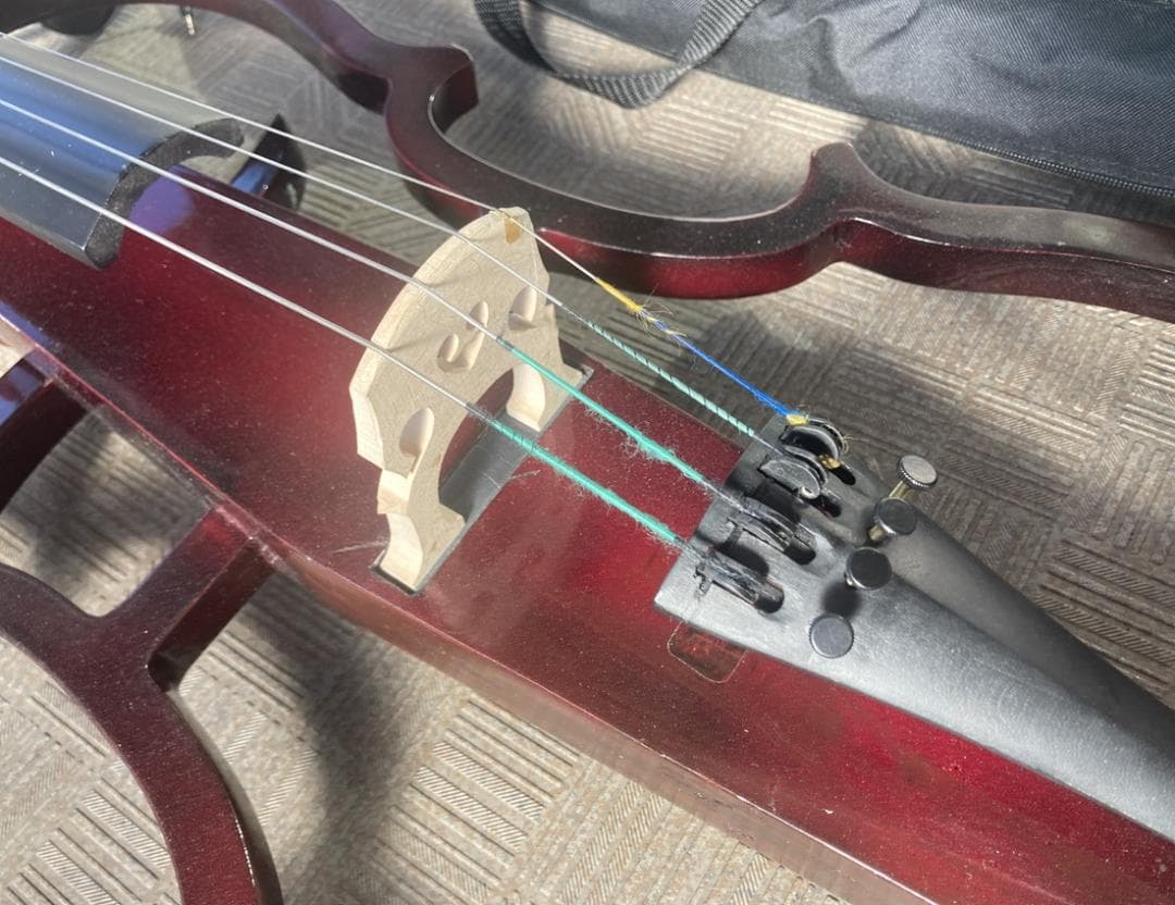 な*し様 エレキチェロ4/4■サイレントチェロ■エレクトリックチェロ■ワインレッ