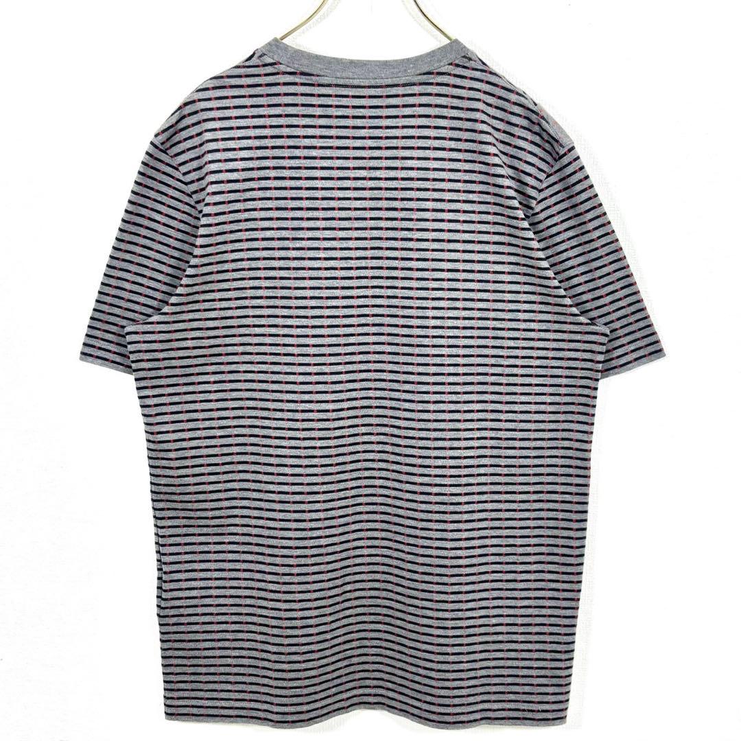 かっぱちゃん LV ルイヴィトン ガストンVボーダーTシャツ \"グレー\"