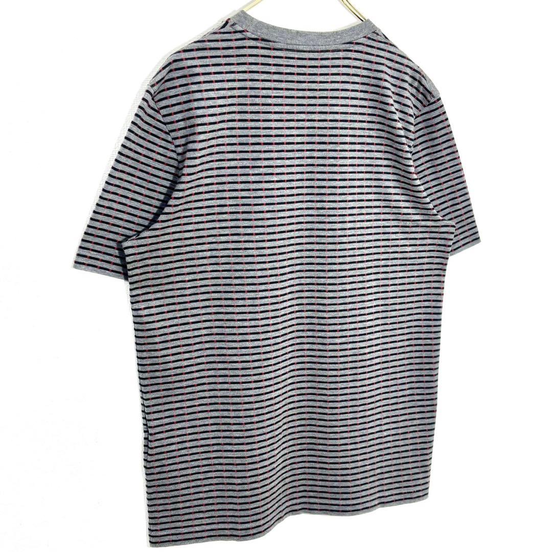 かっぱちゃん LV ルイヴィトン ガストンVボーダーTシャツ \"グレー\"