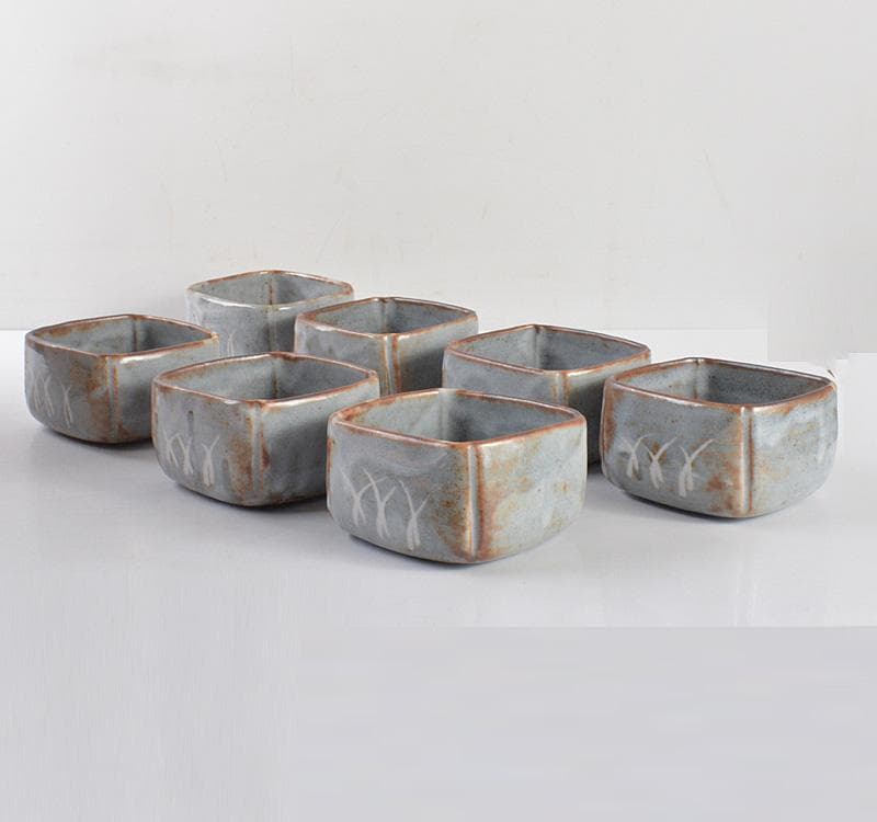 和食器　数江瓢鮎子好　志野向付　小鉢　７客　極め箱　V　R5245C