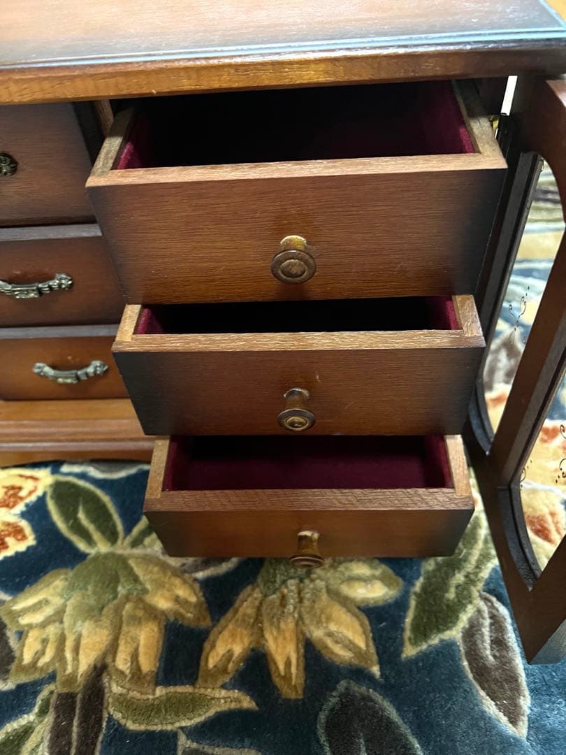 木製 アクセサリー収納 アンティーク調 ジュエリーボックス 小物入れ