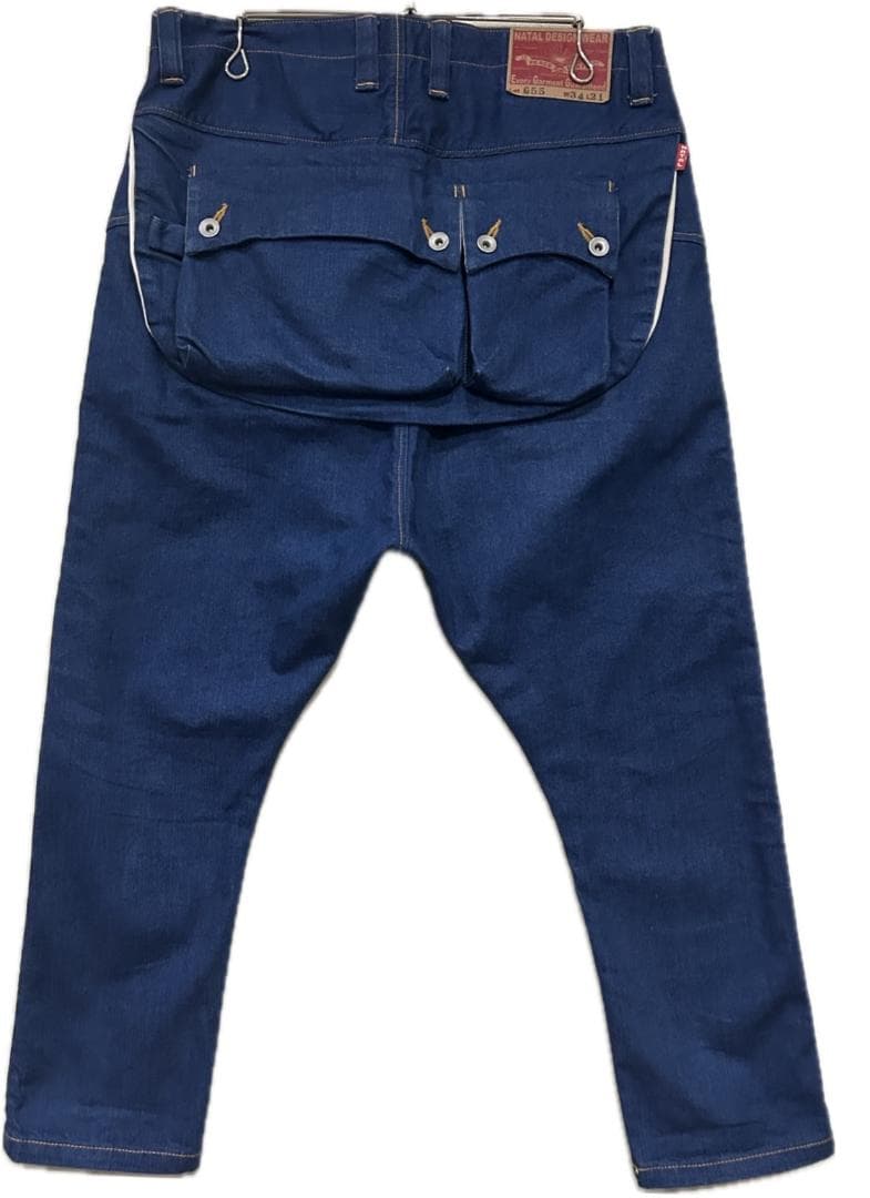 ＊ネイタルデザイン G55 フラップポケット サルエル デニムパンツ W34