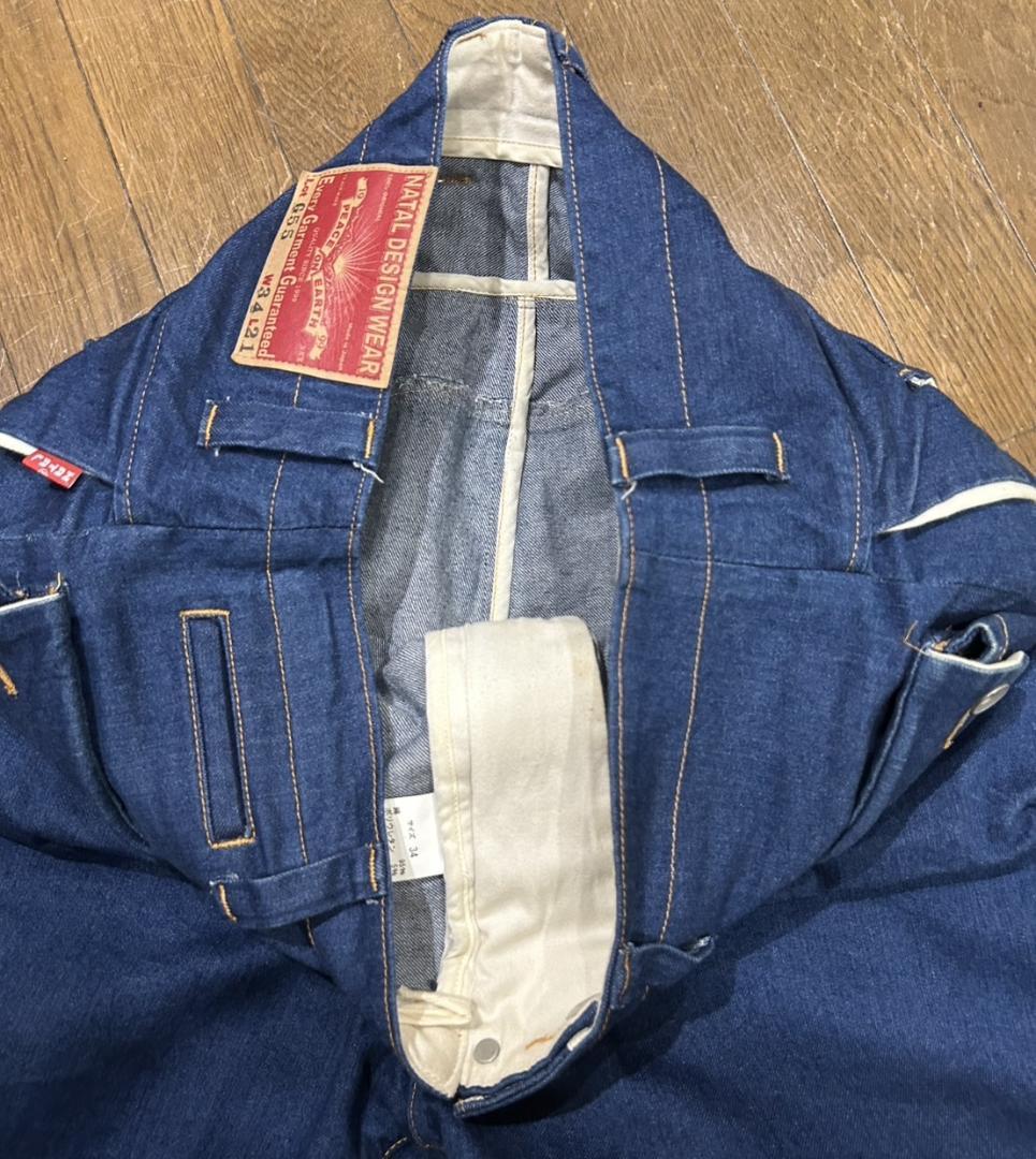 ＊ネイタルデザイン G55 フラップポケット サルエル デニムパンツ W34