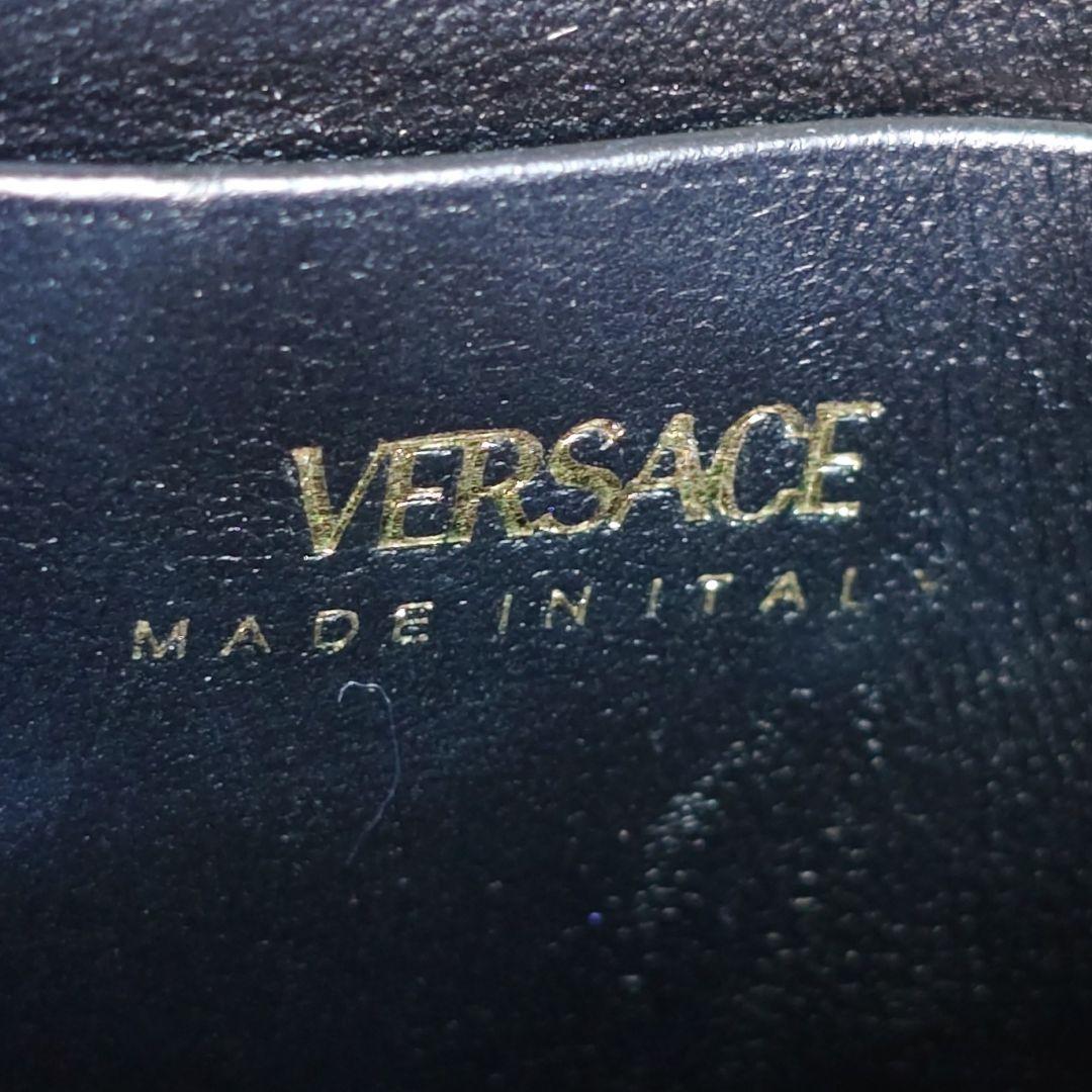 美品 2way ヴェルサーチ ヴィルトゥス ラ グレカ ショルダーバッグ レザー