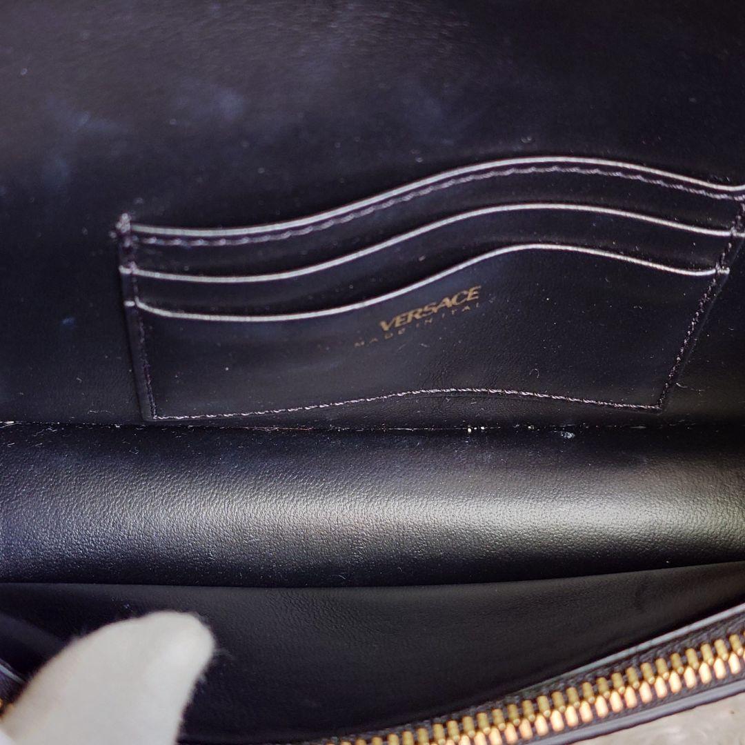 美品 2way ヴェルサーチ ヴィルトゥス ラ グレカ ショルダーバッグ レザー