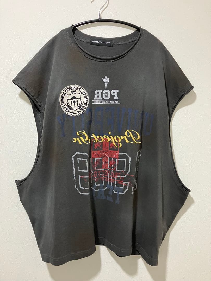 トップス oo2 PROJECT G/R SLEEVELESS T-SHIRT