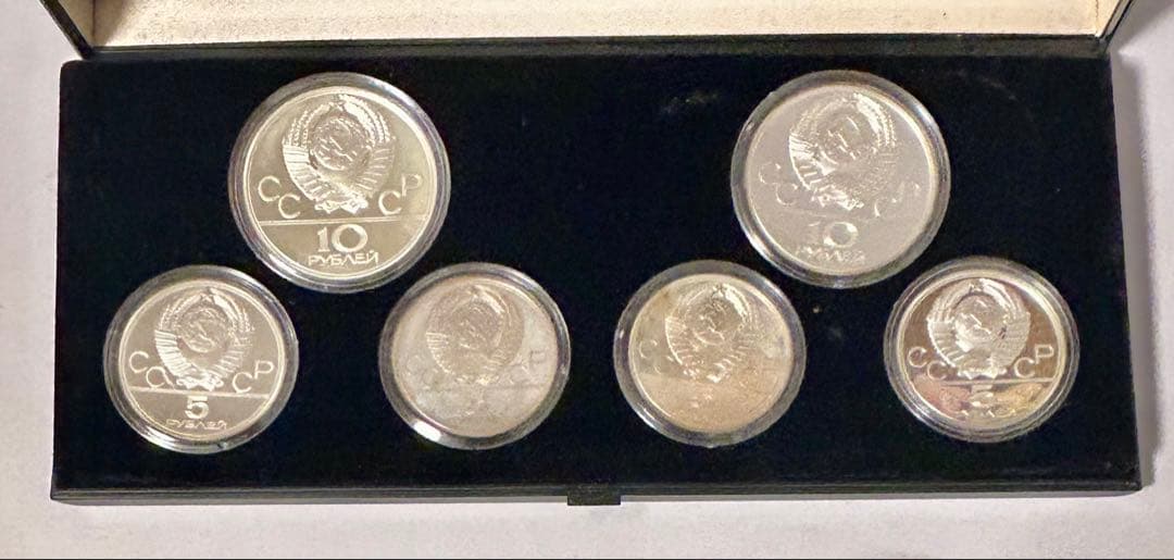 1980年　モスクワオリンピック記念銀貨　6枚セット　証明書付き