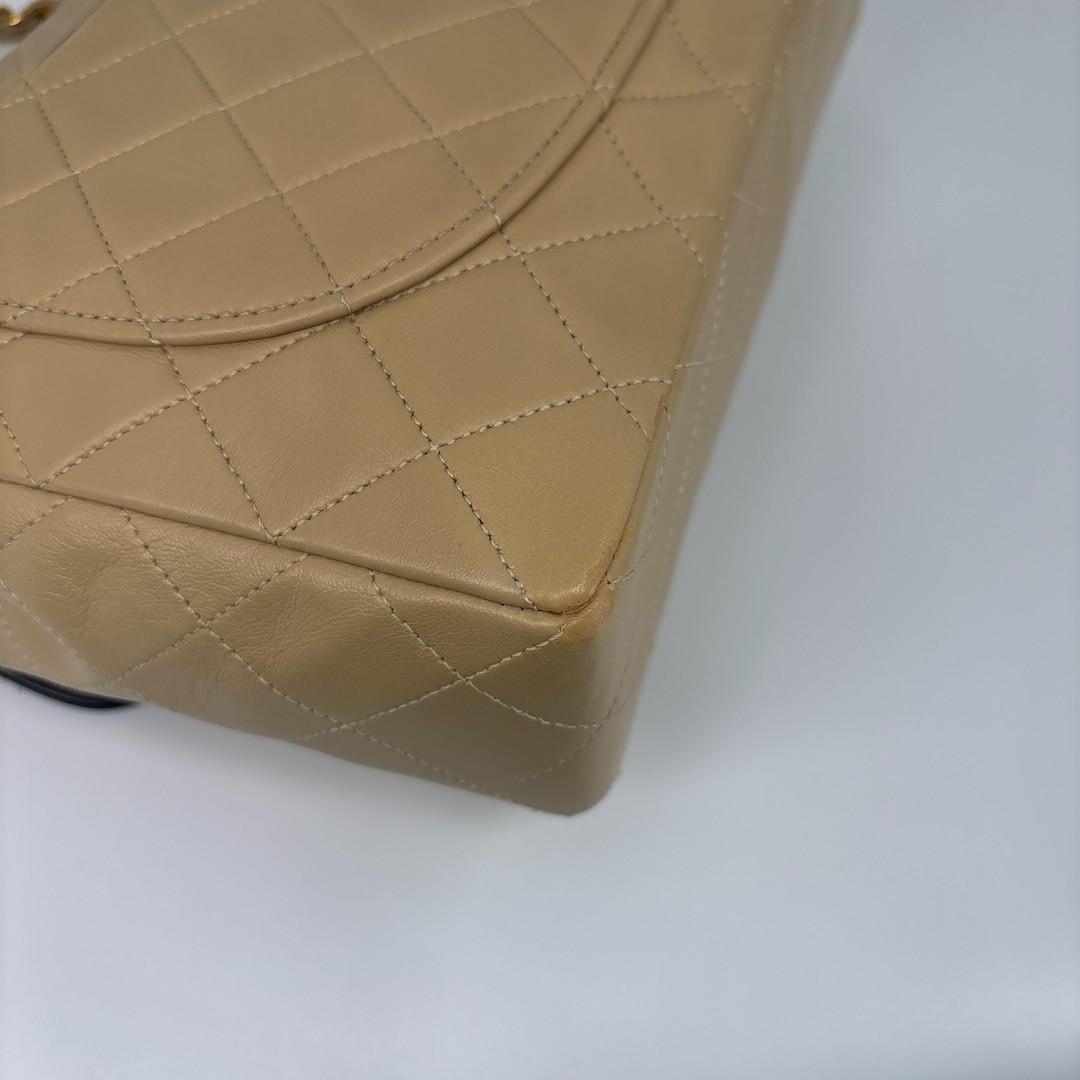 極美品 シャネル マトラッセ バイカラー ベージュ ショルダーバッグ レディース