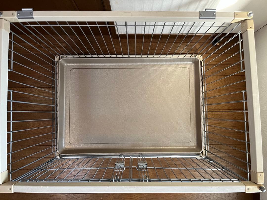 【送料込】アイリスオーヤマ 犬 ケージ ウッディサークル　アイボリー　屋根付き