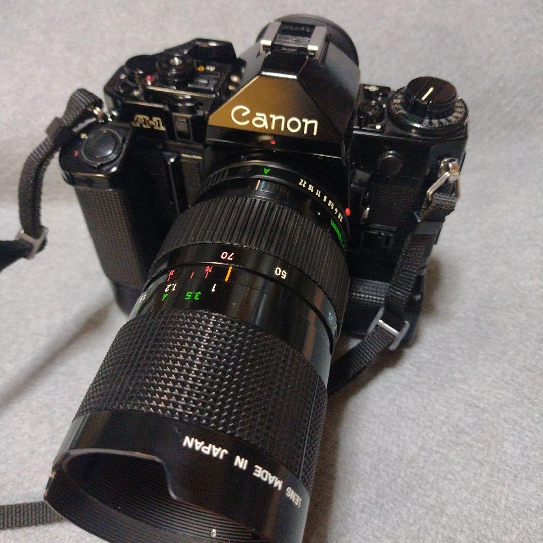 【作動品】Canon A-1 モードラ2個レンズ2個セット　キャノン　電池12本