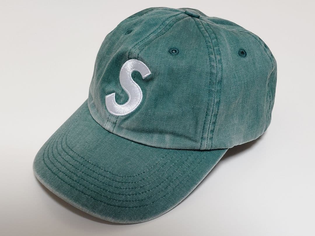 極美品　Supreme　Pigment　S Logo　6-Panel　Green
