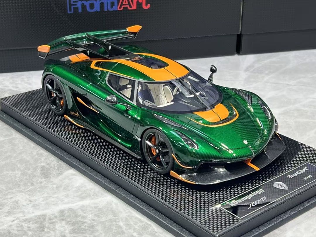 新品 FrontiArt ケーニグセグ jesko グリーンカーボン ミニカー