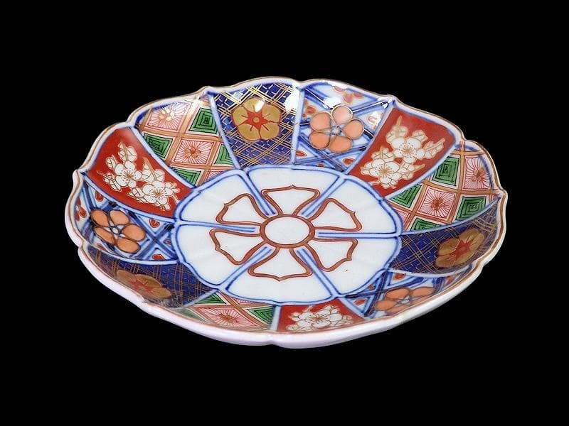 大聖寺伊万里　金襴手 菊皿　4寸半皿　5客　E046AS-CYb