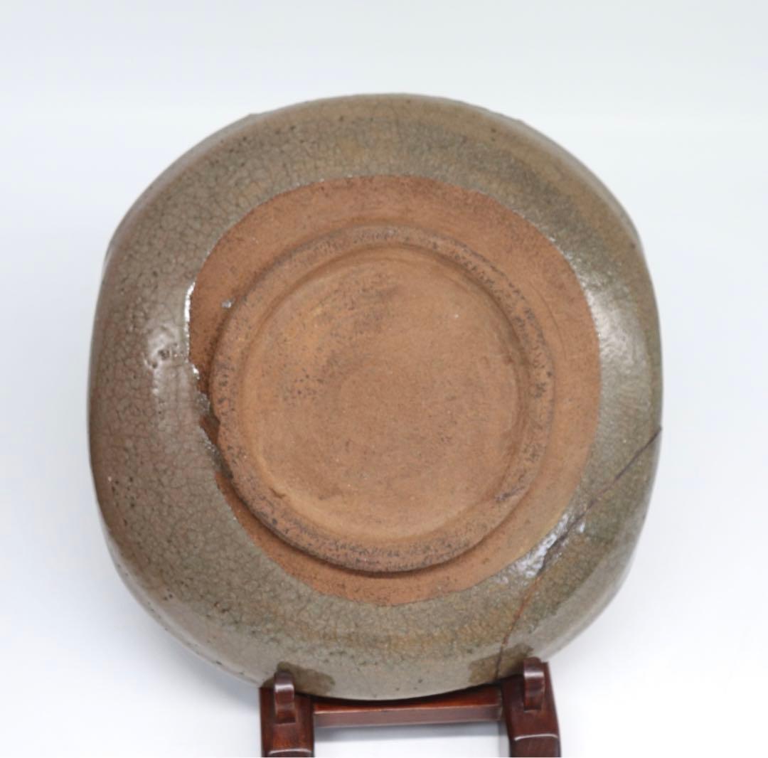 江戸　絵唐津　雁紋菓子皿　共箱　送料込み0805