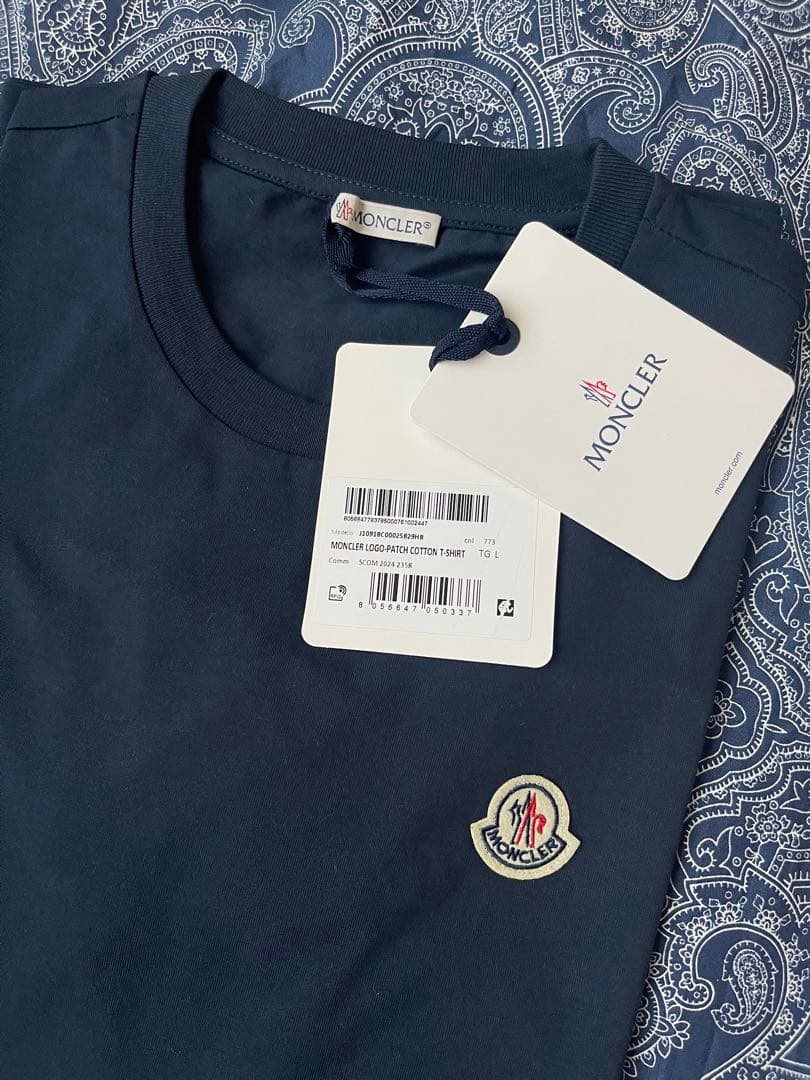 MONCLER Tシャツ Lサイズ ネイビー