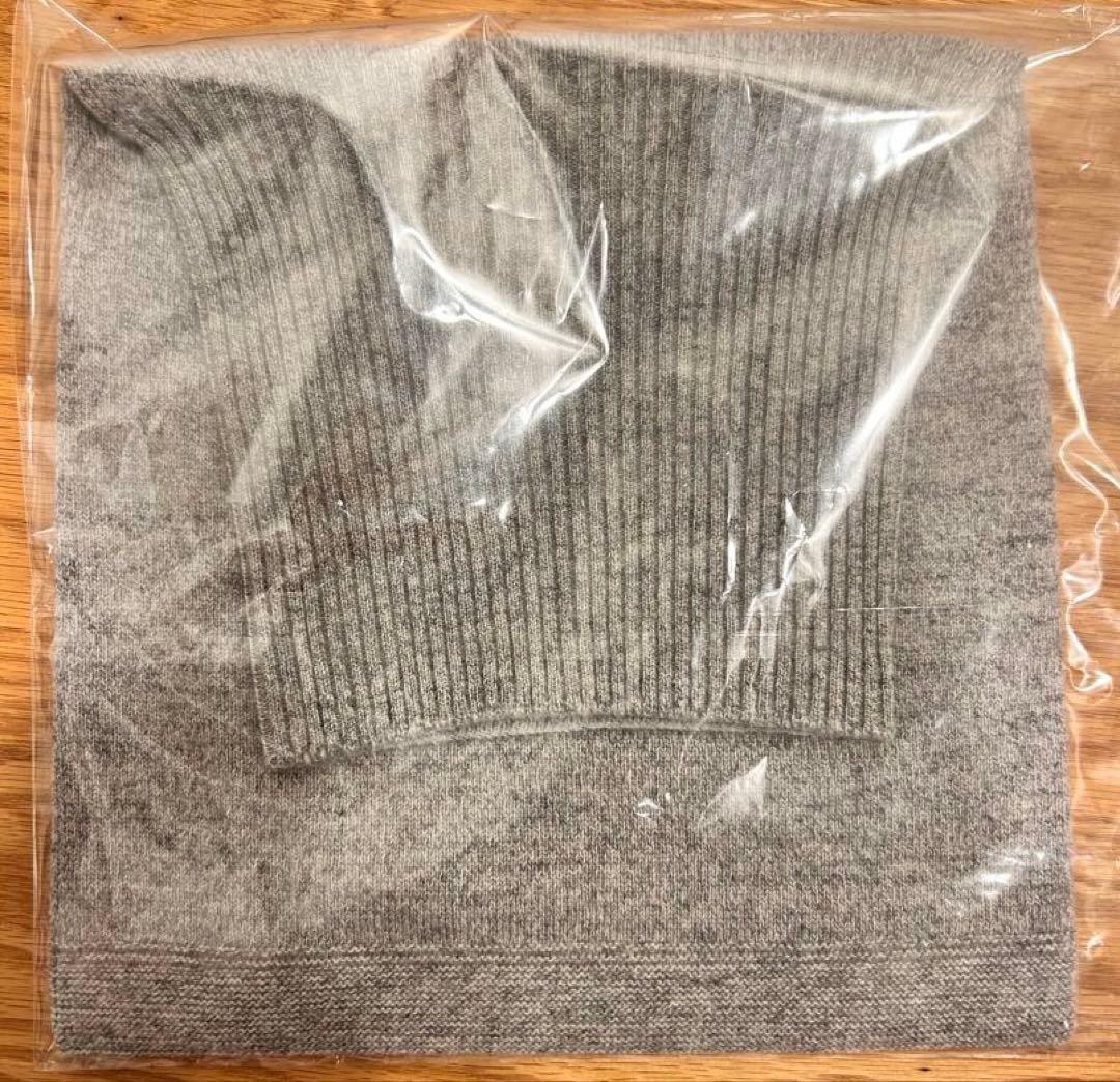 【新品未使用】エルアルト カシミヤネックウォーマー 杢グレー