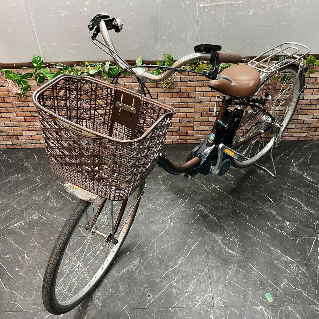 【8】電動自転車 Panasonic ビビ DX ブラウン 26インチ
