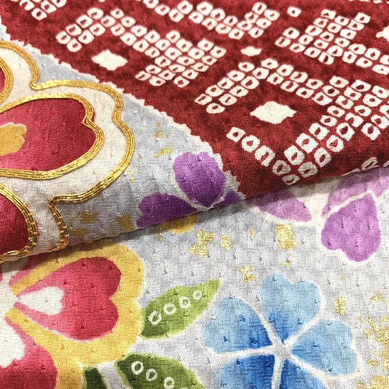 403z9.小物類〇高身長な方にも 振袖 総絞り風 成人式 結婚式〇美品