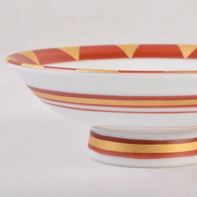 丹山窯　小峠葛芳作　赤絵金彩　組盃　酒杯　共布共箱　2点まとめて　C　8449