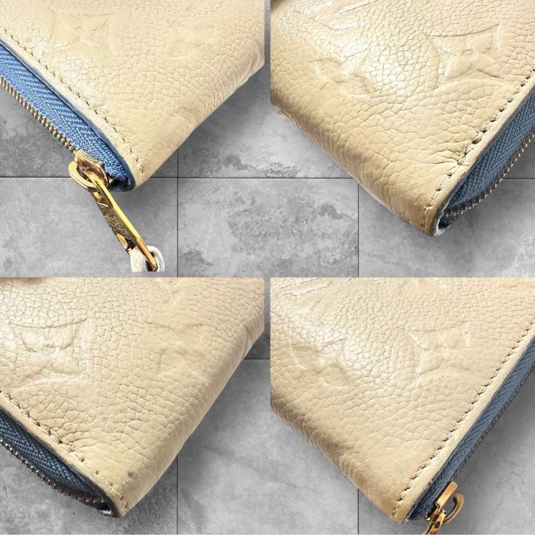 希少美品❣️ LV ルイヴィトン ジッピー ケース モノグラム ブルージーン