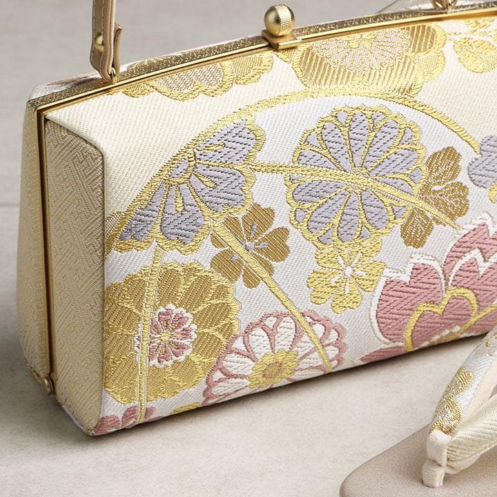 【新品】草履バッグセット　現代調 古典図柄　23.5cm 02868N