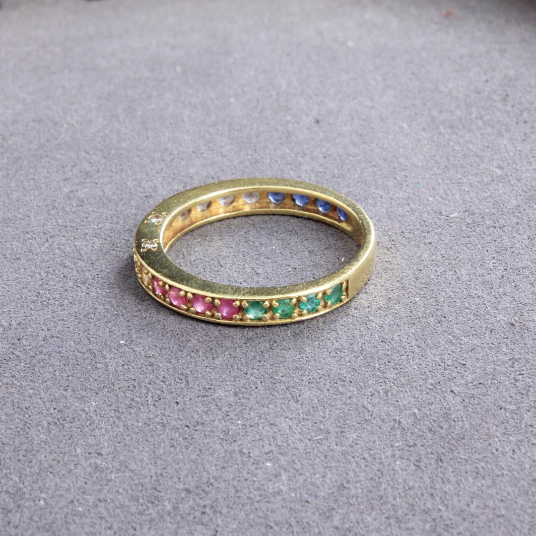 【アンティーク】エタニティリング（K18）16号【J36520】