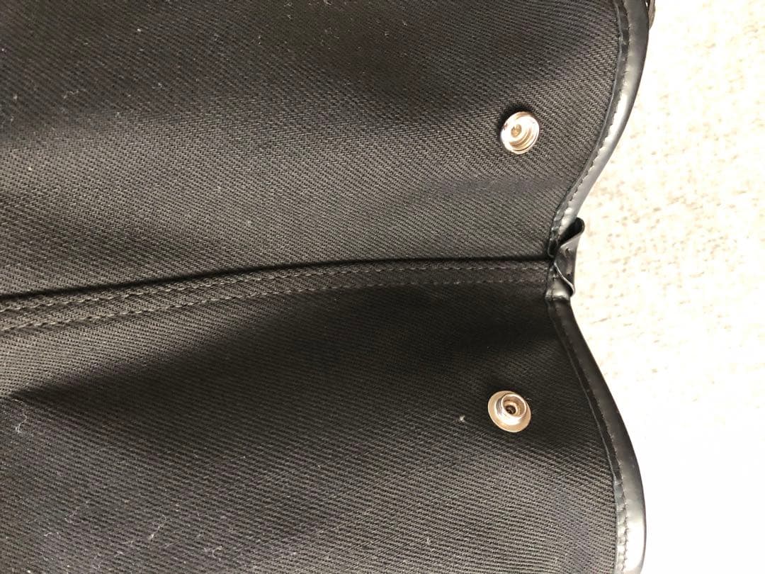 【美品】バレンシアガ　ネイビーカバスS　ハンドバッグ　キャンバス　ポーチ　黒