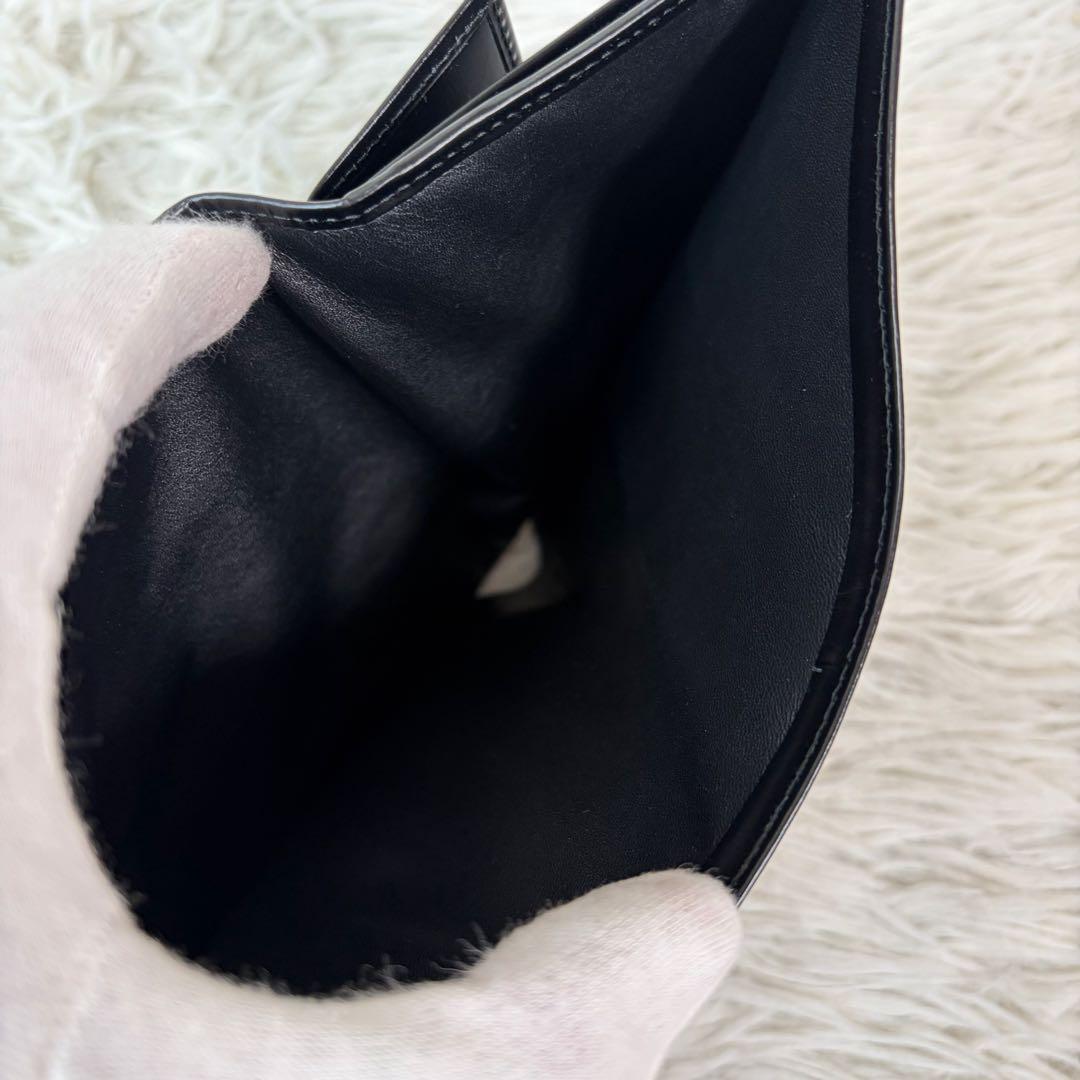 新品未使用品/付属品有✨Cartier 三つ折り 財布 パンテール　金具 黒