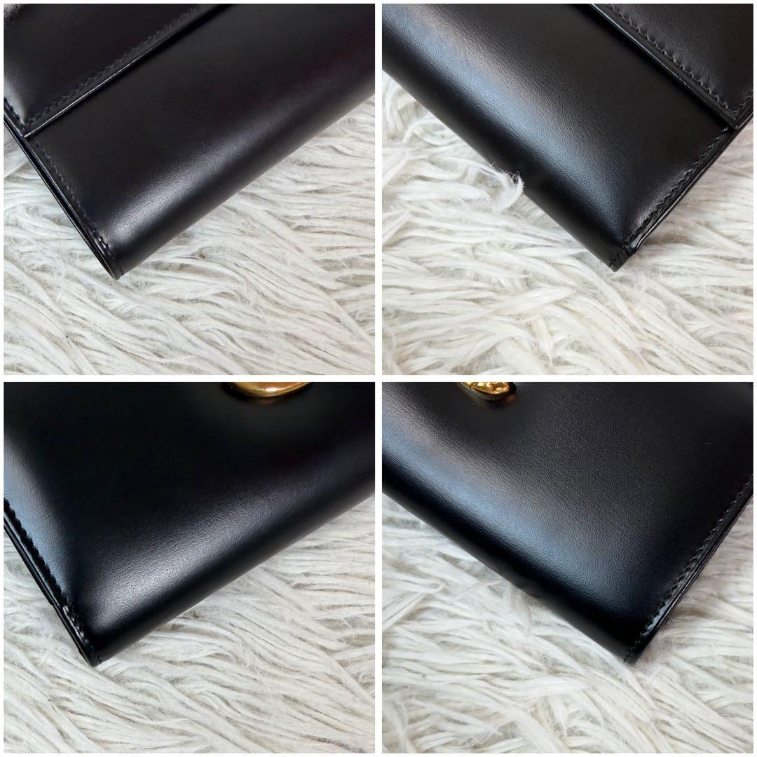 新品未使用品/付属品有✨Cartier 三つ折り 財布 パンテール　金具 黒