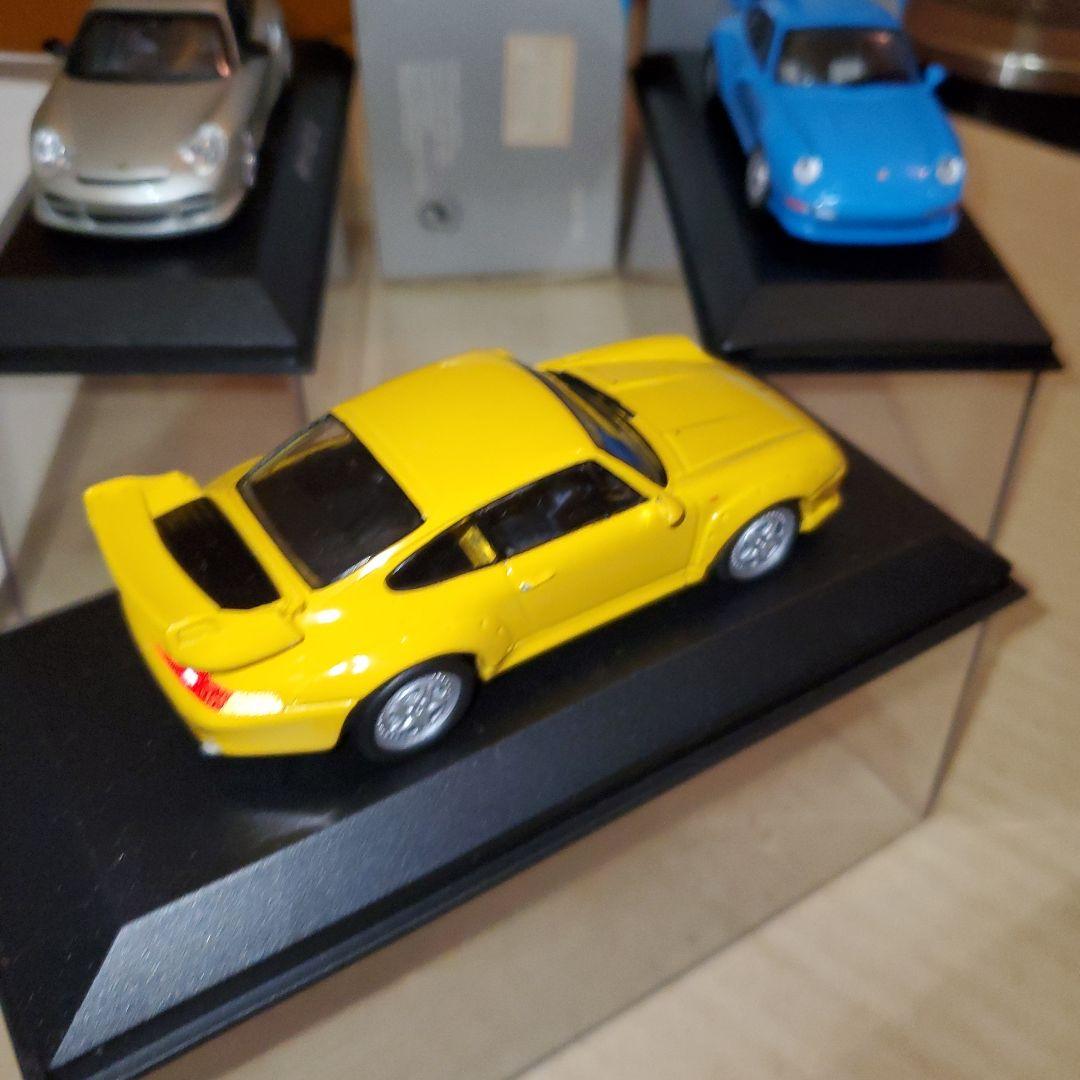 ポルシェ911 GT 2 ミニカー 3台セット、イエロー、ブルー、シルバー、