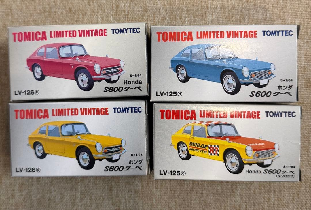 トミカリミテッドヴィンテージホンダ S800 S600 LV-125,126