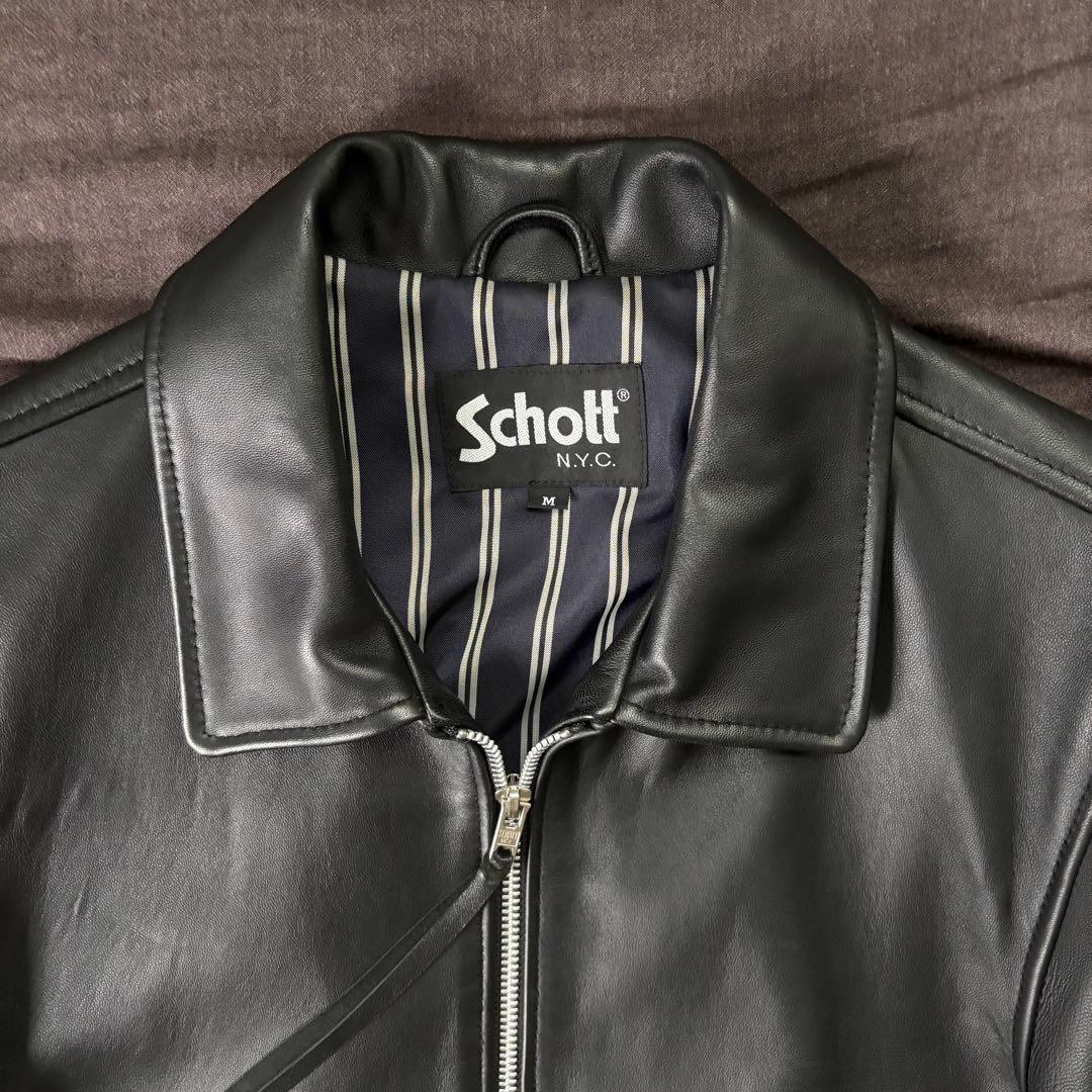 【専用】Schott × EDIFICE 別注 ラムレザージャケット ブラック