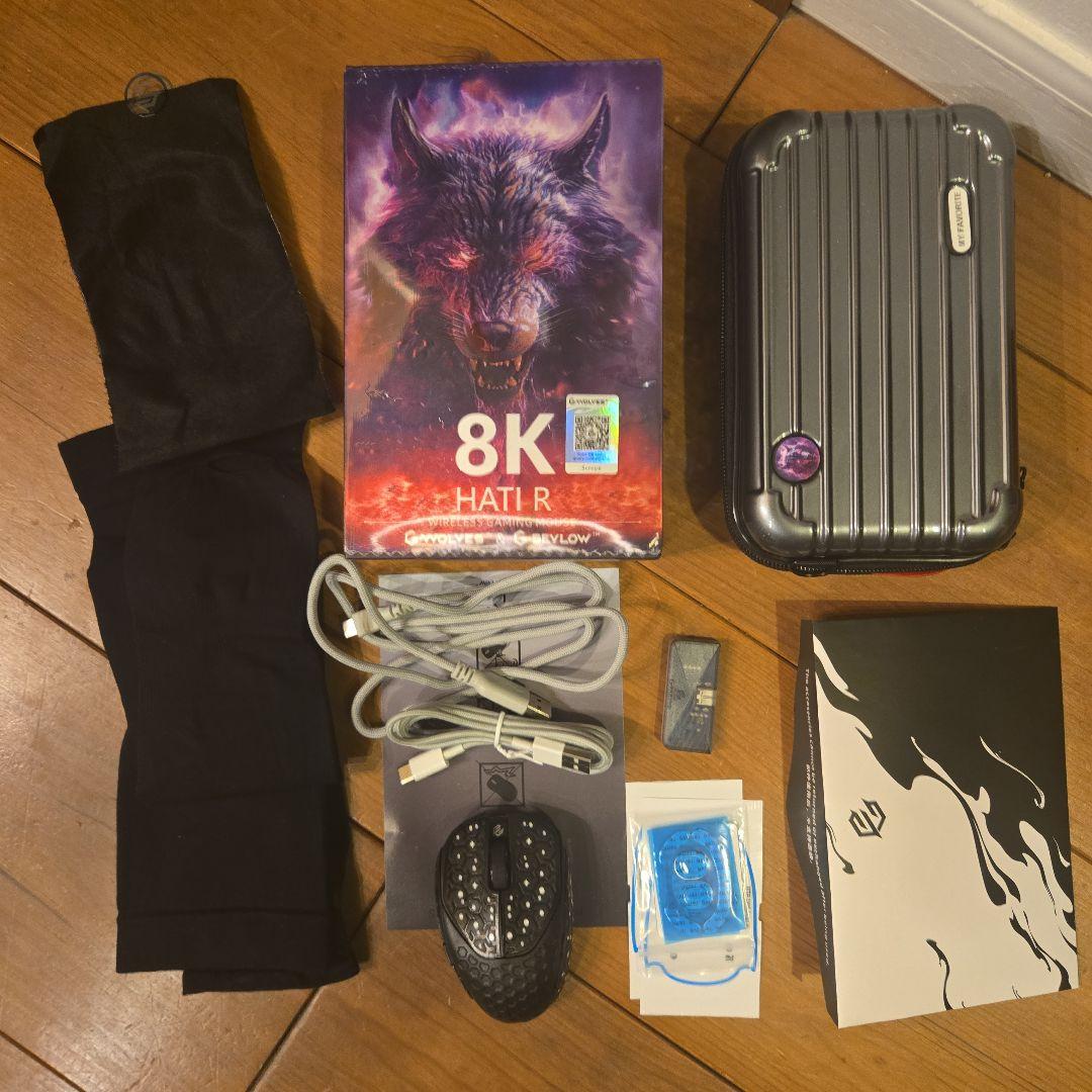HATI R ワイヤレスマウス 8K DPI　G-WOLVES HTR　送料込み