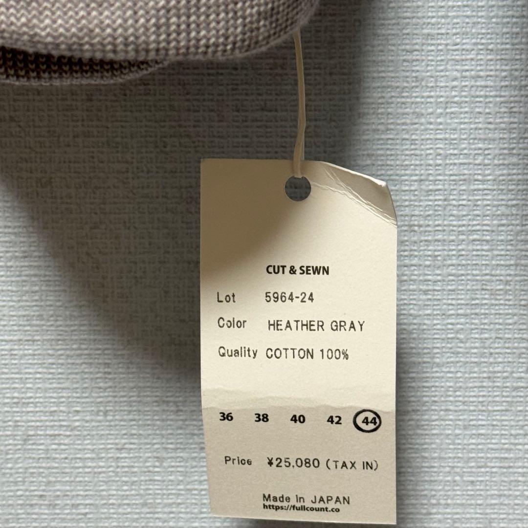 【未使用品】フルカウント ワッフルTシャツ ヘザーグレー サイズ44