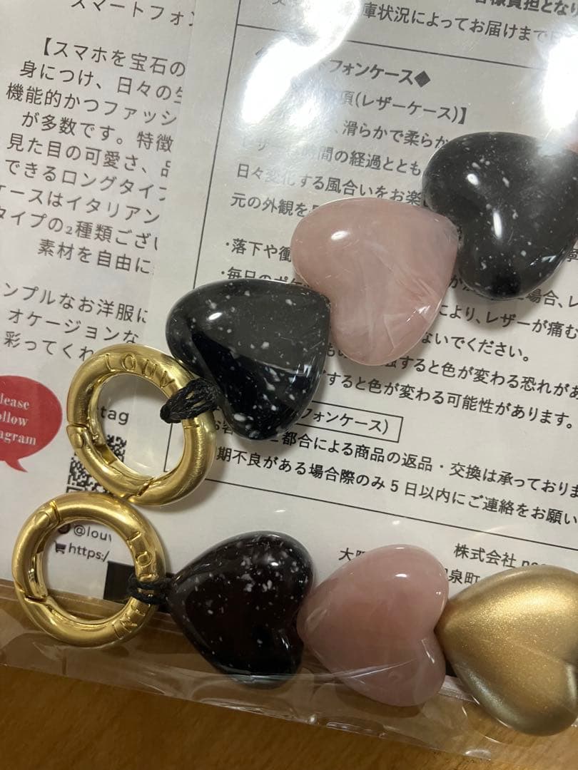 【LOUVINI】 PETIT CUORE　BLACK-PINK ルヴィニ