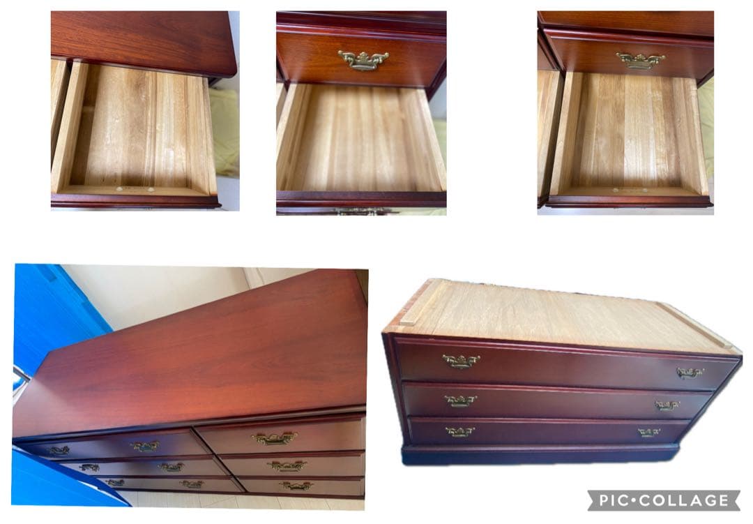 12月削除予定◯アンティーク タンス　箪笥　引き出し　上下分割可能