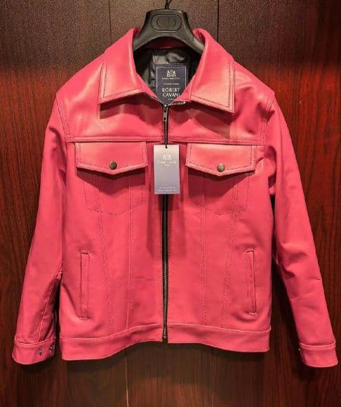 新品未使用タグ付■ROBERT CAVANI■牛革レザーライダースジャケット50