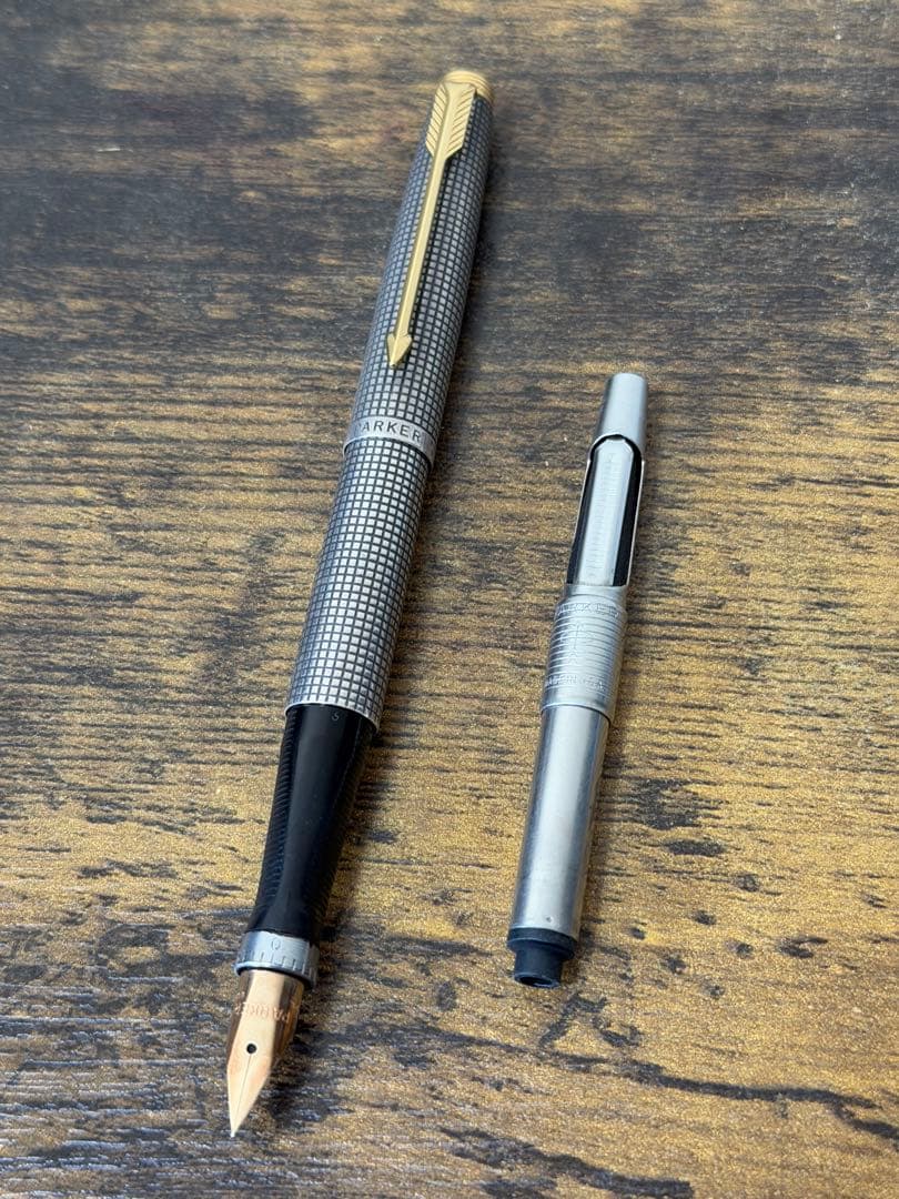 初期　字幅63 パーカー　75 シズレ　万年筆　スターリングシルバー　細字