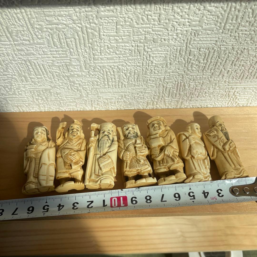 天然素材 ，マンモス ，根付，置物，骨董，七福神，アンティーク