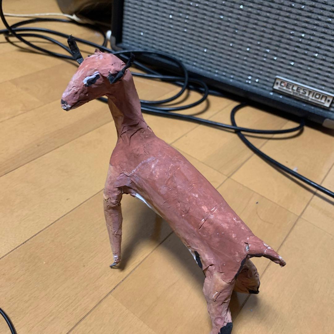 僕が小学校図工の時間に作った鹿のオブジェ　チョウピラコ様宿る