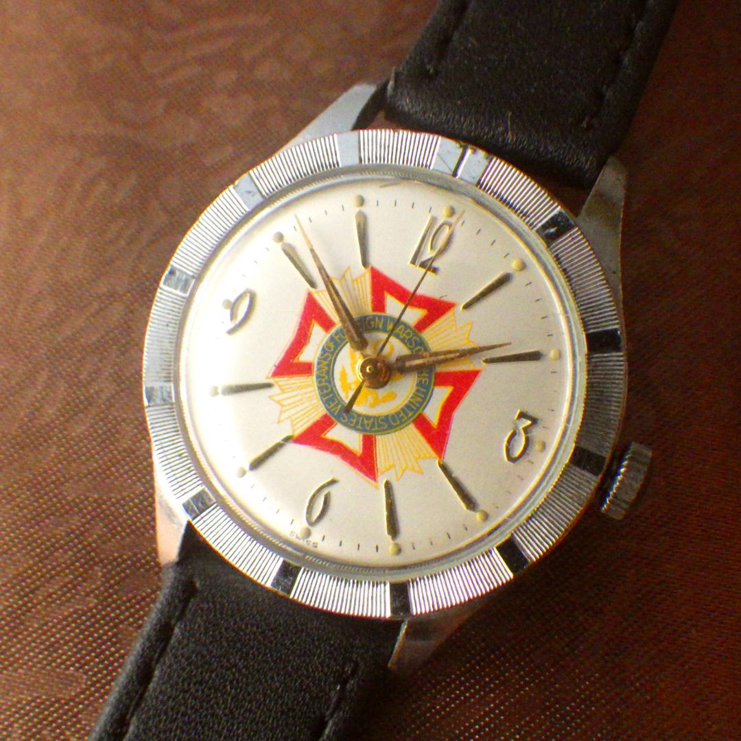 【1960-70s】VFW 米国海外戦役軍人会 スイス製 ヴィンテージ手巻腕時計