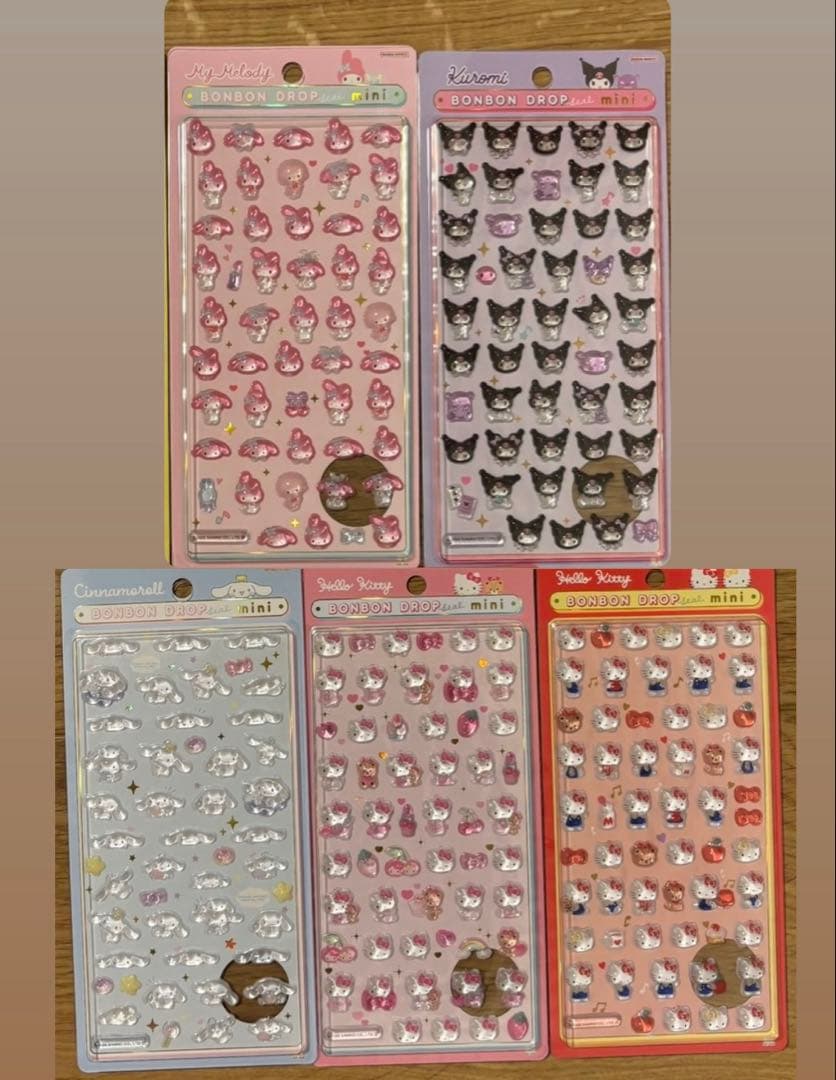 正規品　ボンボンドロップシール　ミニ　mini サンリオ　5種セット