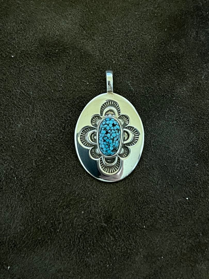 最終値下げ！ジェニファーカーティスナチュラルキングマンターコイズペンダントトップ