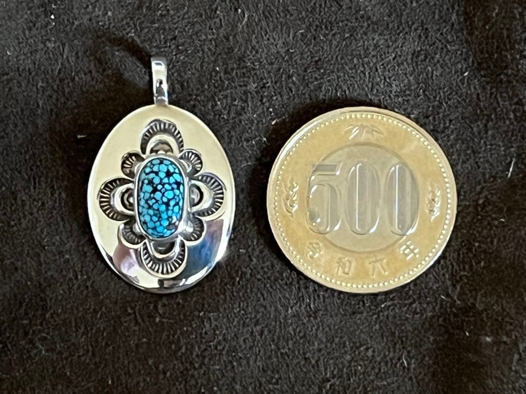 最終値下げ！ジェニファーカーティスナチュラルキングマンターコイズペンダントトップ