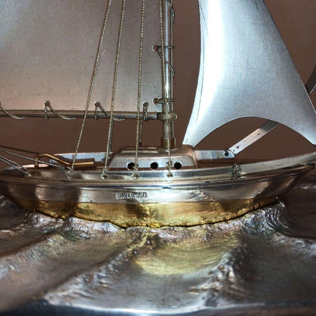 銀製　純銀　帆船　置物　ヨット　silver950