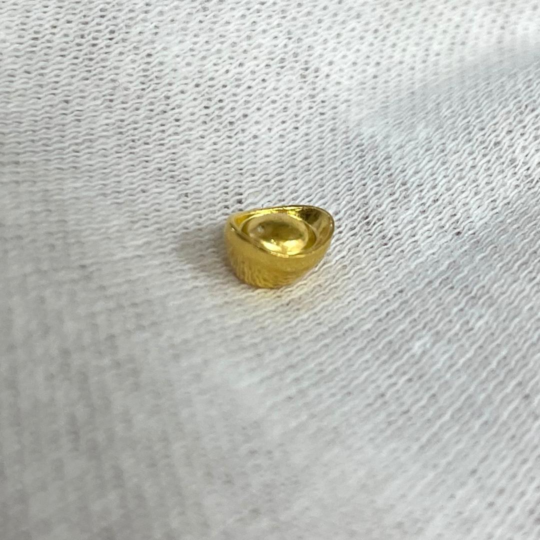 ミニ 金元宝 999.9純金製 (1g) 金 純金 ゴールド ガラス瓶付き