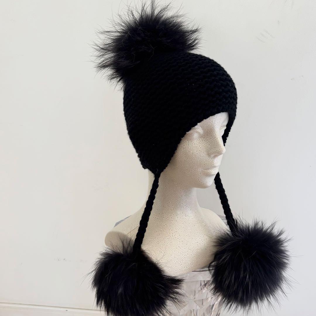 インヴェルニINVERNI 3ツポンポンニット帽