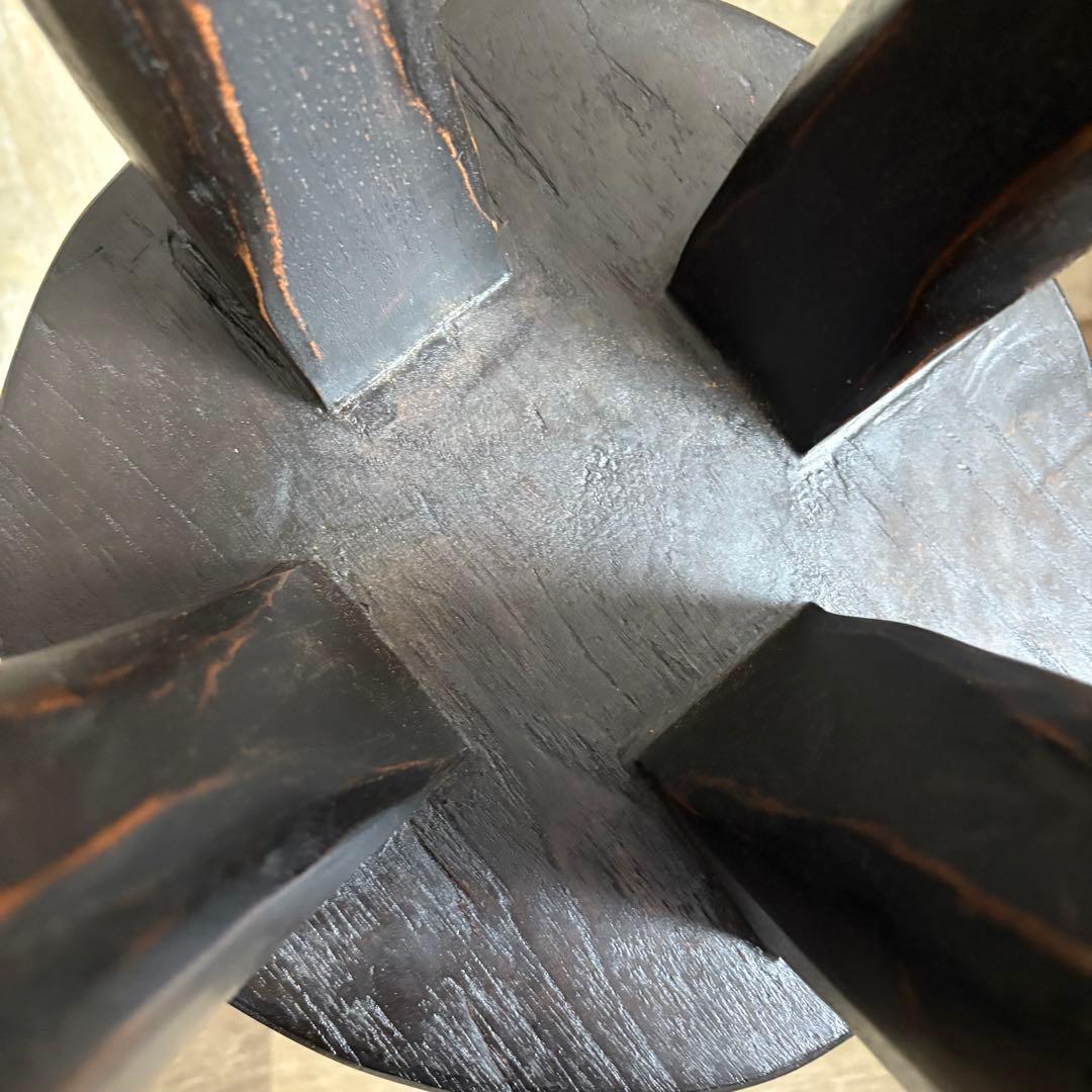 ヴィンテージ　スツール　ヘリンボーン柄　4本脚