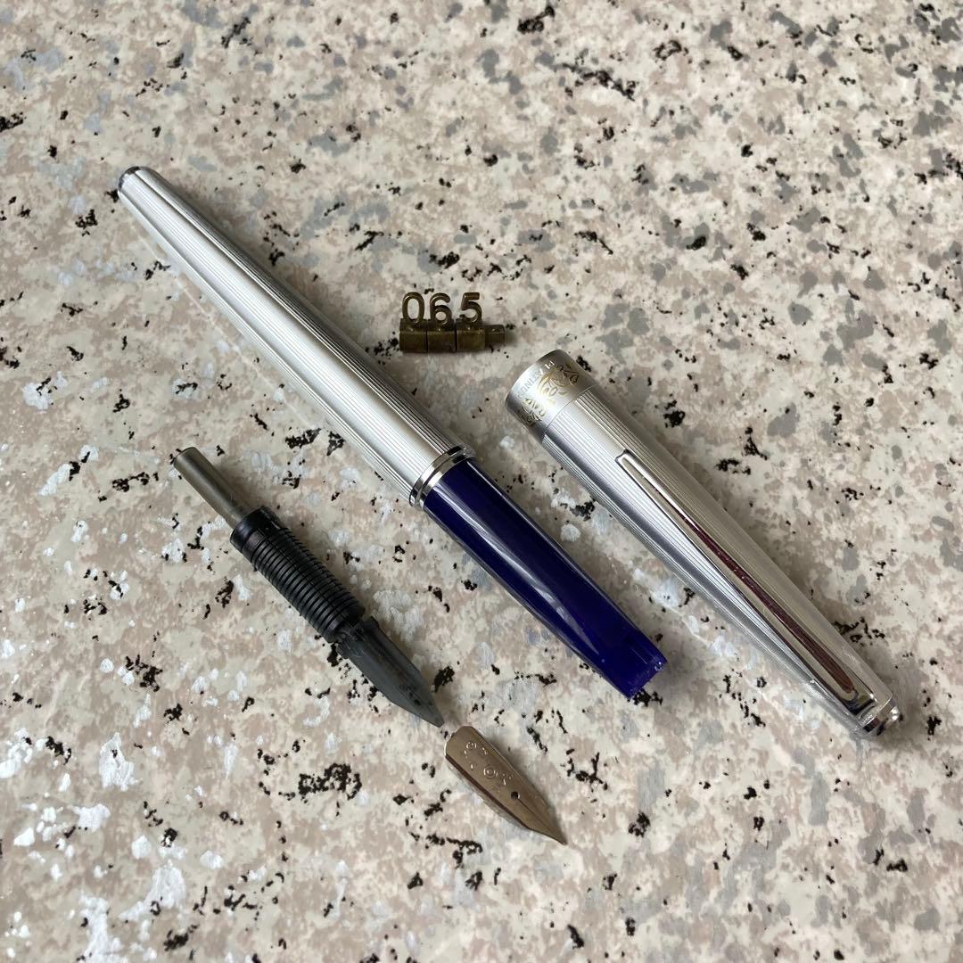 #065 オーバーホール済み 万年筆 プラチナ PLATINUM 18k WG