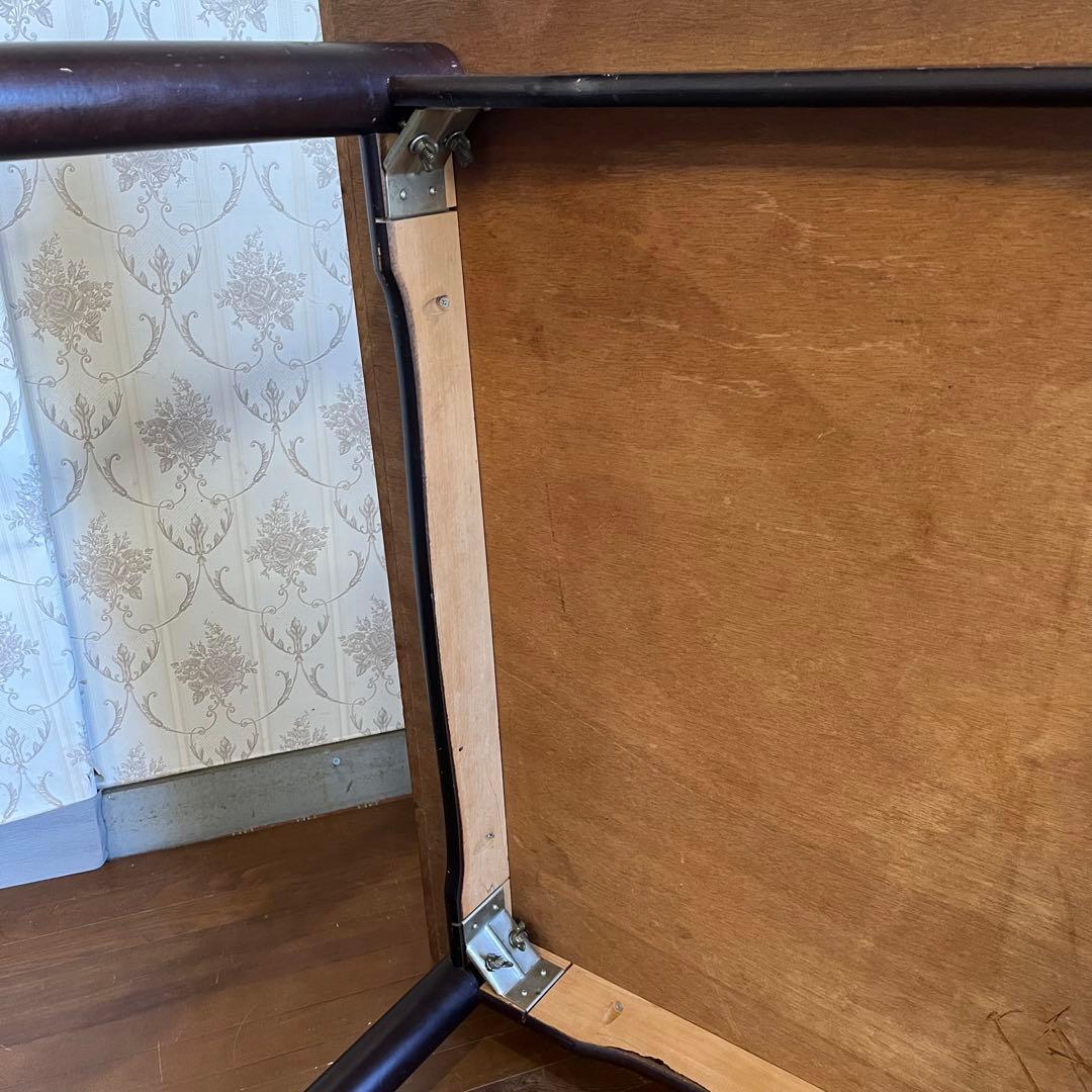 【アンティーク】昭和レトロ 木製 大理石柄 天板 ダイニングテーブル 古家具